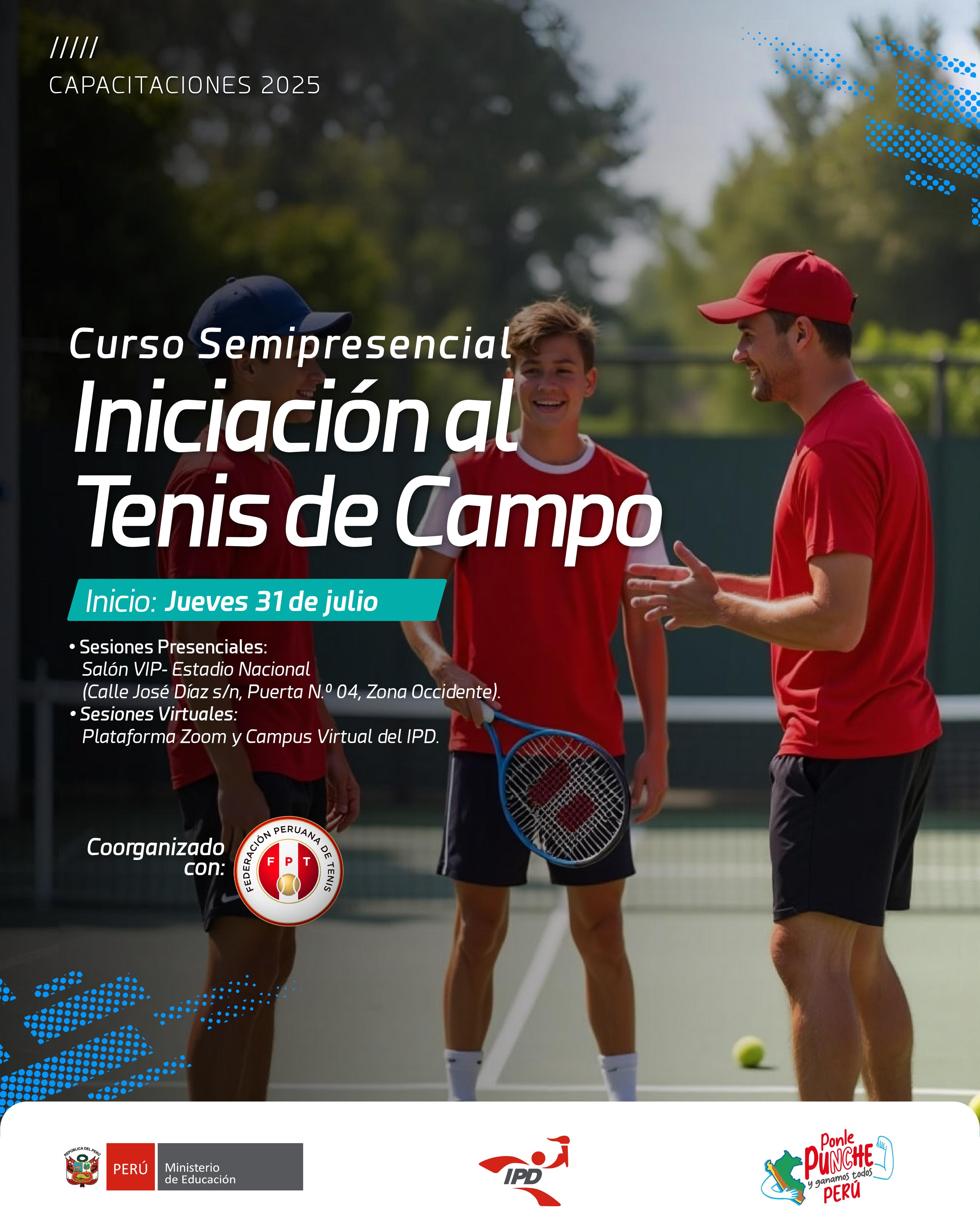Curso semipresencial Iniciación al Tenis Campo - Lima