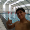 entrenando natación 